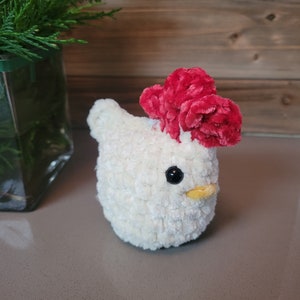 Chicken Plushie, Amigurumi Chicken, Soft Stuffed Chicken, Gift for Her, Small Chicken, Crochet Chicken, Handmade Chicken