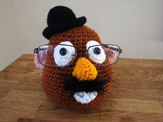 mr potato head with glasses and mustache