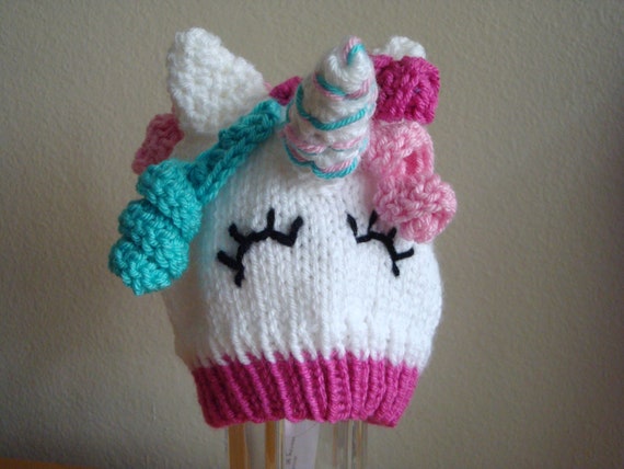 Bonnet licorne en tricot