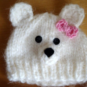 Polar Bear Beanie: Plush Baby and Toddler Bear Hat, Photo Prop