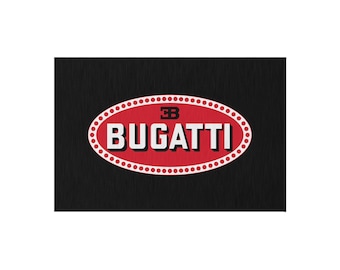 Bugatti-logovloerkleed: luxe automat voor garage, kantoor en camper