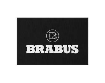 Brabus vloerkleed luxe auto-logo vloermat Mercedes Benz woondecoratie garage kantoor cadeau
