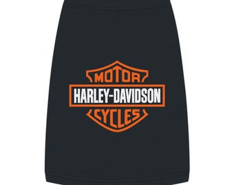 Katoenen Harley Davidson-tanktop voor huisdieren, hondenshirt motor