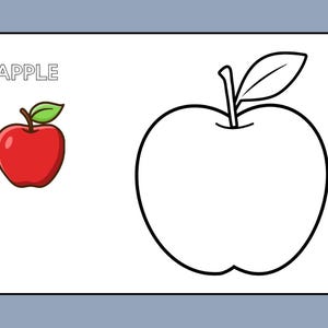 Fruits Coloring Book for Kids | Fun Learning (Digital Download) image 3
