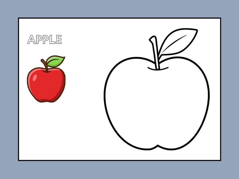 Fruits Coloring Book for Kids | Fun Learning (Digital Download) image 3