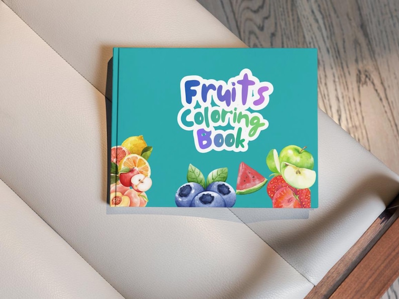 Fruits Coloring Book for Kids | Fun Learning (Digital Download) image 1