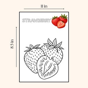 Fruits Coloring Book for Kids | Fun Learning (Digital Download) image 6