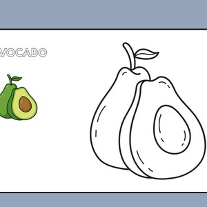 Fruits Coloring Book for Kids | Fun Learning (Digital Download) image 8