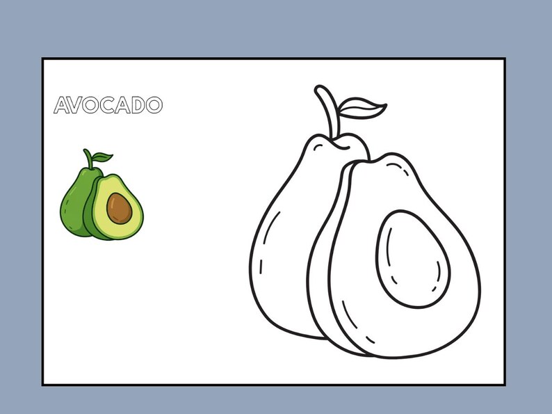 Fruits Coloring Book for Kids | Fun Learning (Digital Download) image 8