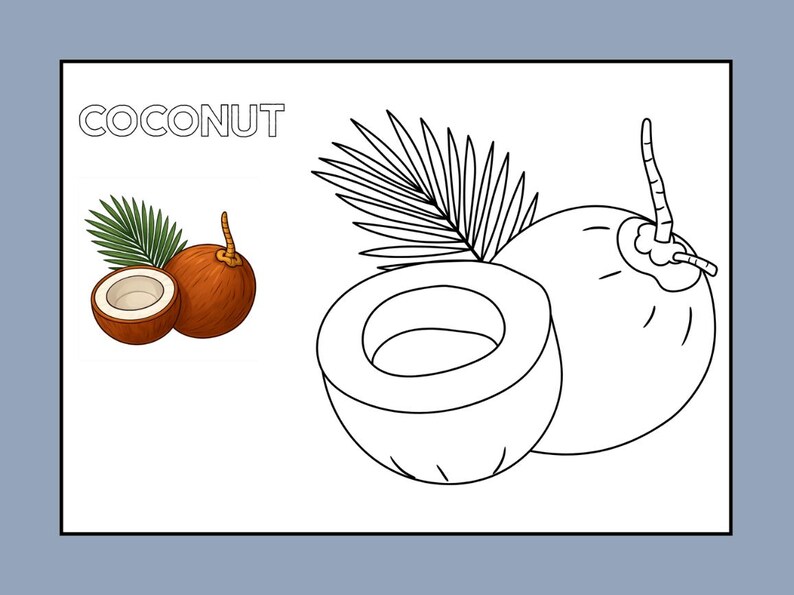Fruits Coloring Book for Kids | Fun Learning (Digital Download) image 4