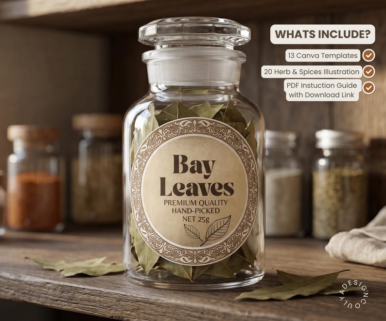 Editable Vintage Apothecary Labels, Victorian Spice Jar Stickers ...