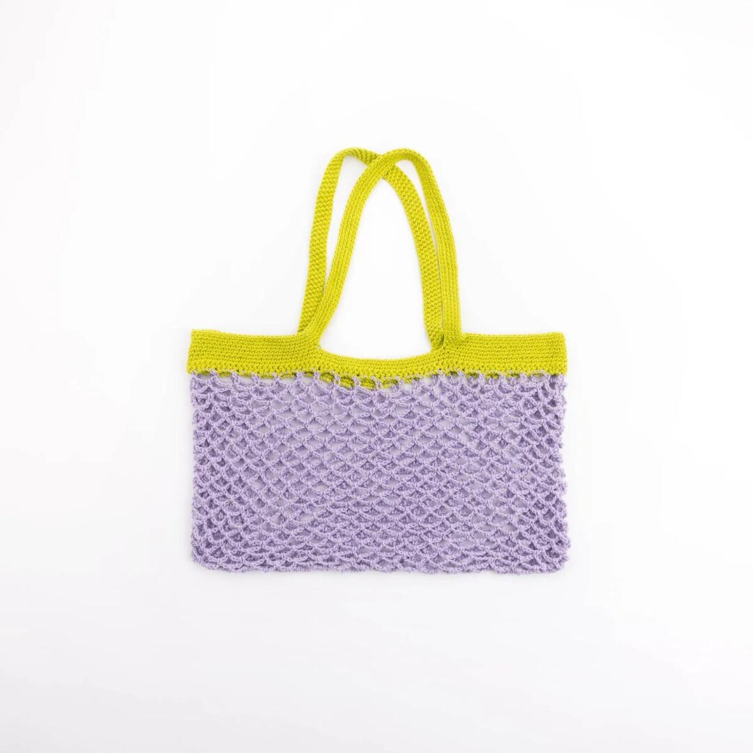 Easy Crochet Mesh Market Bag Pattern PDF, Reusable Grocery Tote Crochet ...