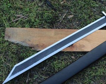 Espada de fantasía hecha a mano / hoja larga / cuchillo / machete / cuchillos / afilada lista para enviar