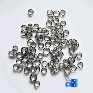 185pcs 304 Stainless Steel Split Rings Double Loops 5x1.2mm Tarnish Resistant