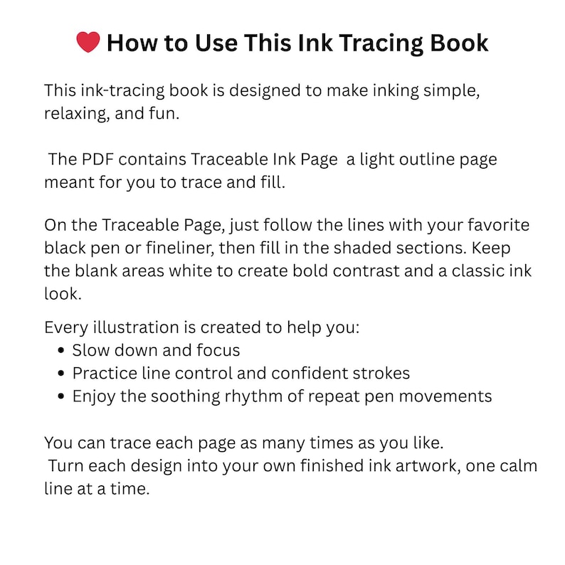 Ink Tracing Coloring Book | 35 Botanical Designs (PDF Download) - Etsy