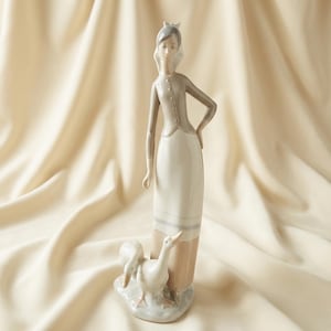Lladro Girl Goose - Etsy