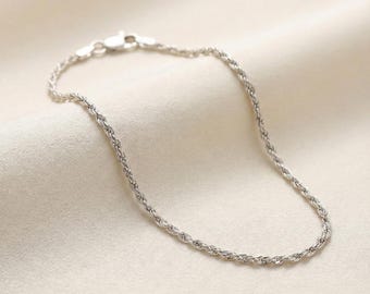 Vintage Italian 925 Sterling Silver Chain Link Bracelet 9 Inch Unisex