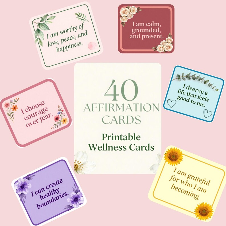 Positive Affirmation Cards Printable - Etsy