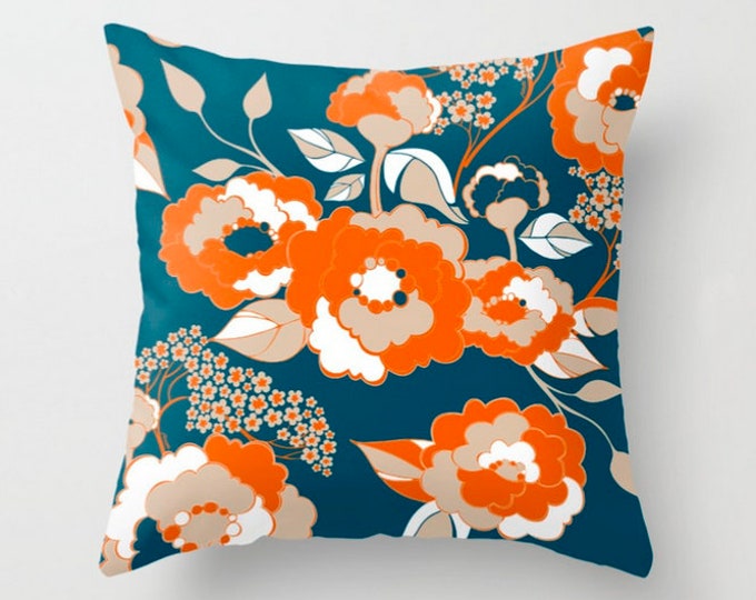 Pop Floral in Tangerine
