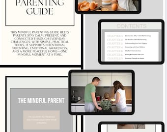 Mindful Parenting Guide PDF, Positive Parenting Tips, Raising Calm Emotionally Connected Kids, Digital Download