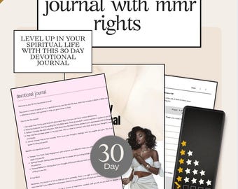 30-Day Devotional Journal | Faith, Gratitude & Mindset (Digital Download)