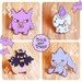 Ghost Pokemon Inspired Halloween Enamel Pins
