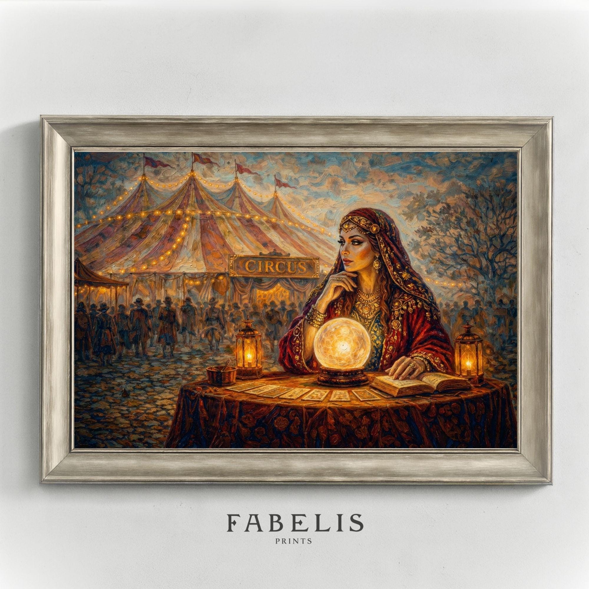 Victorian Fortune Teller Art Print • Dark Academia Wall Decor