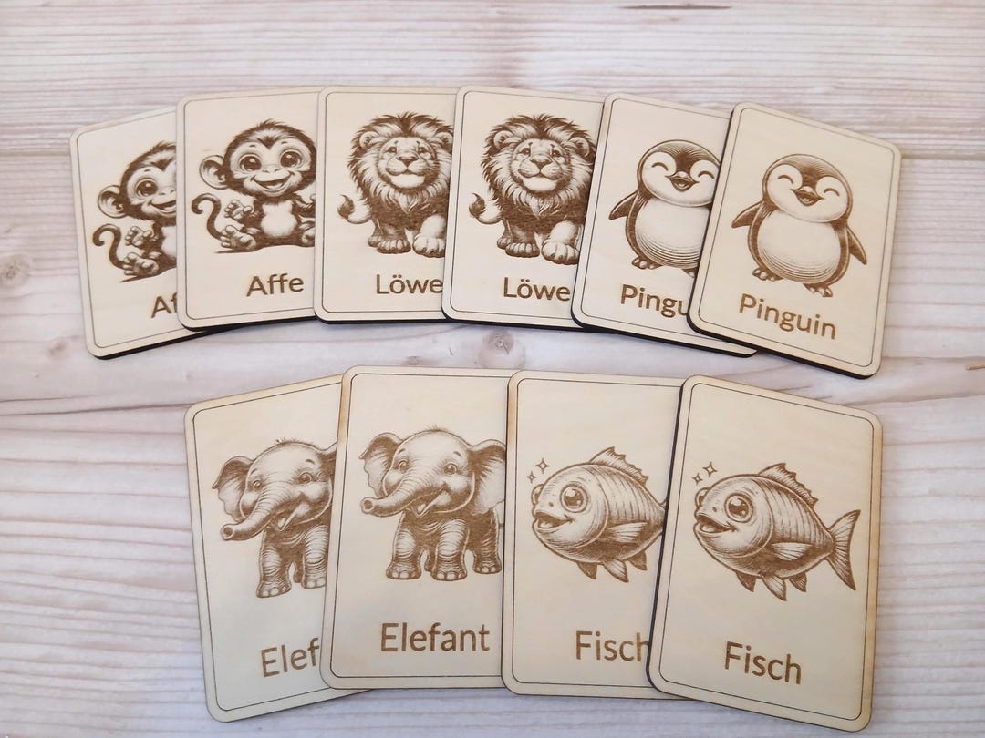 Wooden Memory Game / Children's Memory Game / Wooden Toy / Animal ...