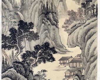 水墨画 風景 夜の木 風景画に使える 樹木・雑木