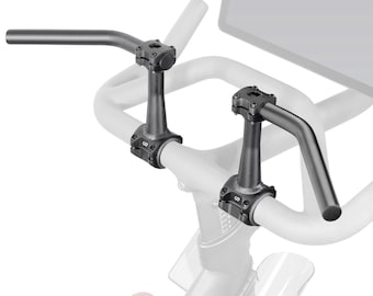 Par de extensores de manillar para bicicleta estática de interior (CD) - Extensiones de manillar para Peloton compatibles con puños de manillar
