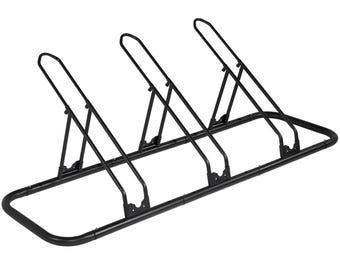 CD Bicycle Floor Type Adjustable Parking Rack Stand - for 3 Bikes 20"-29" Mountain MTB & 700C Road Bike Indoor Garage Storage