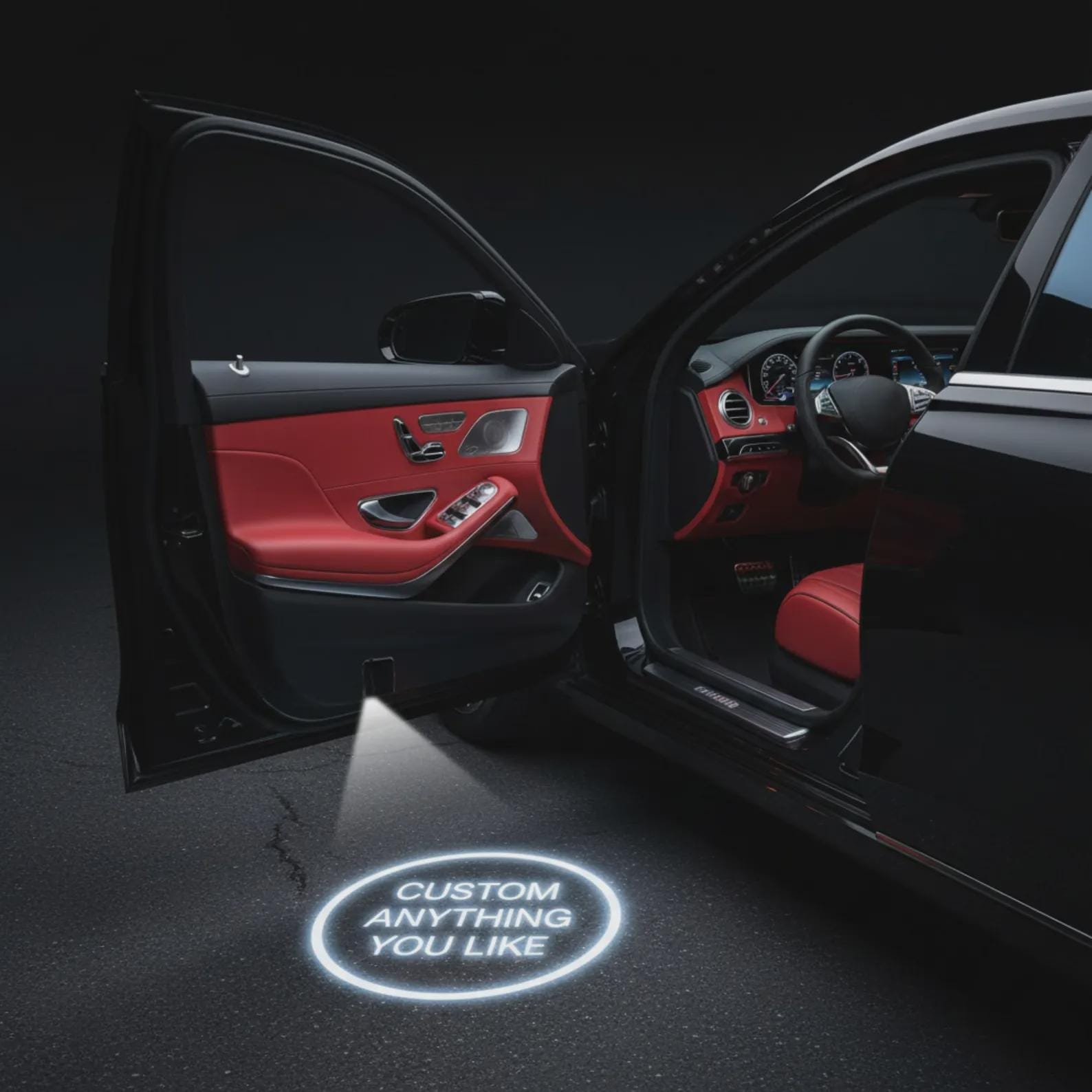 アクセサリー  LED DOOR PROJECTOR (ORIGINAL) Custom Car Door Lights – Personalized LED Door Projector – Upload