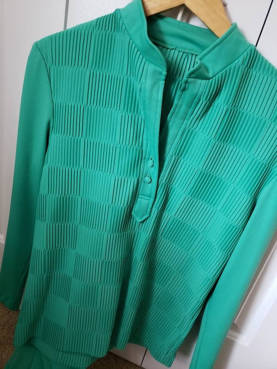 Vintage Polyester Skirt Suit - 2 piece Dress - image 1