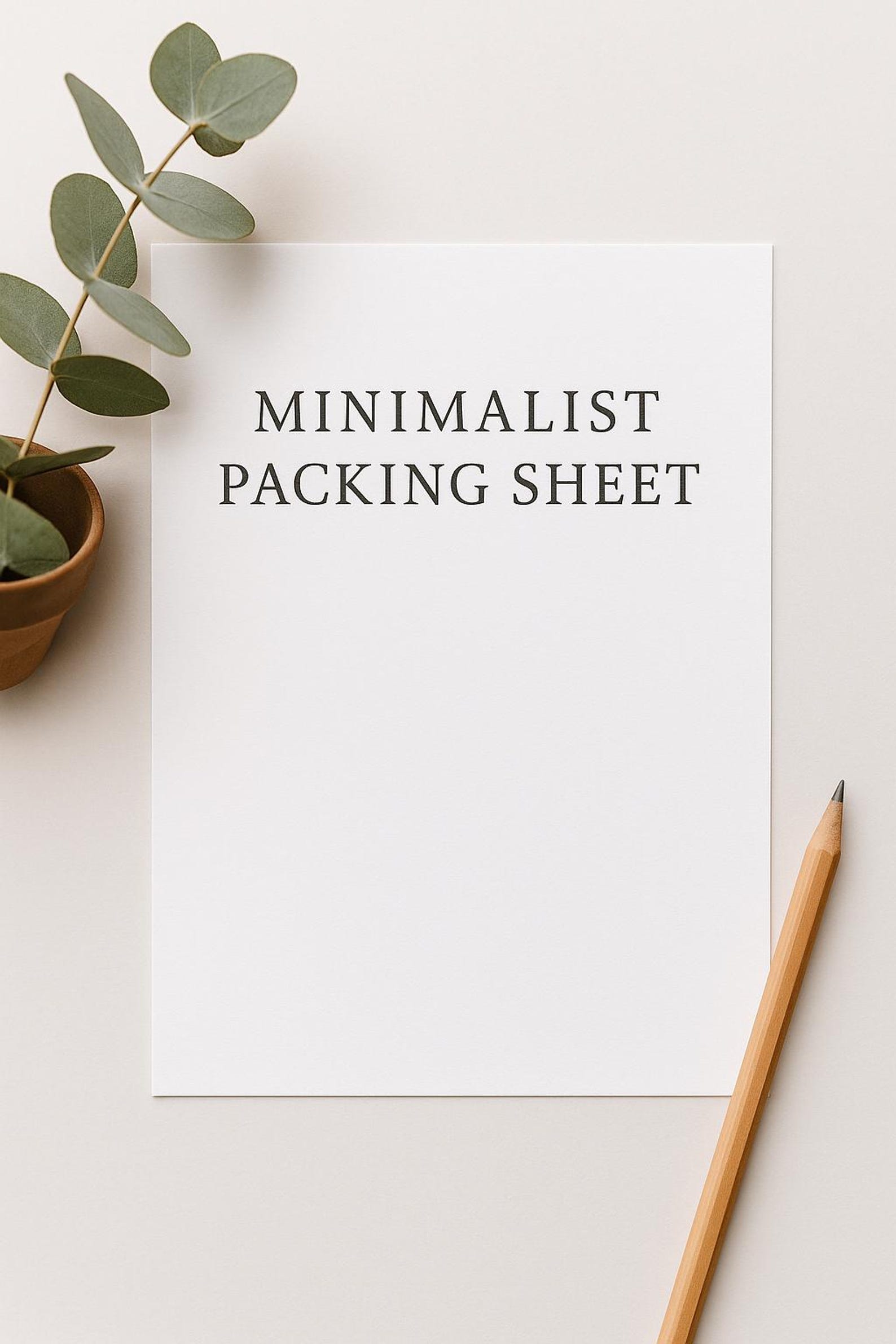Minimalist Packing Checklist Printable | Travel Packing List | Vacation ...