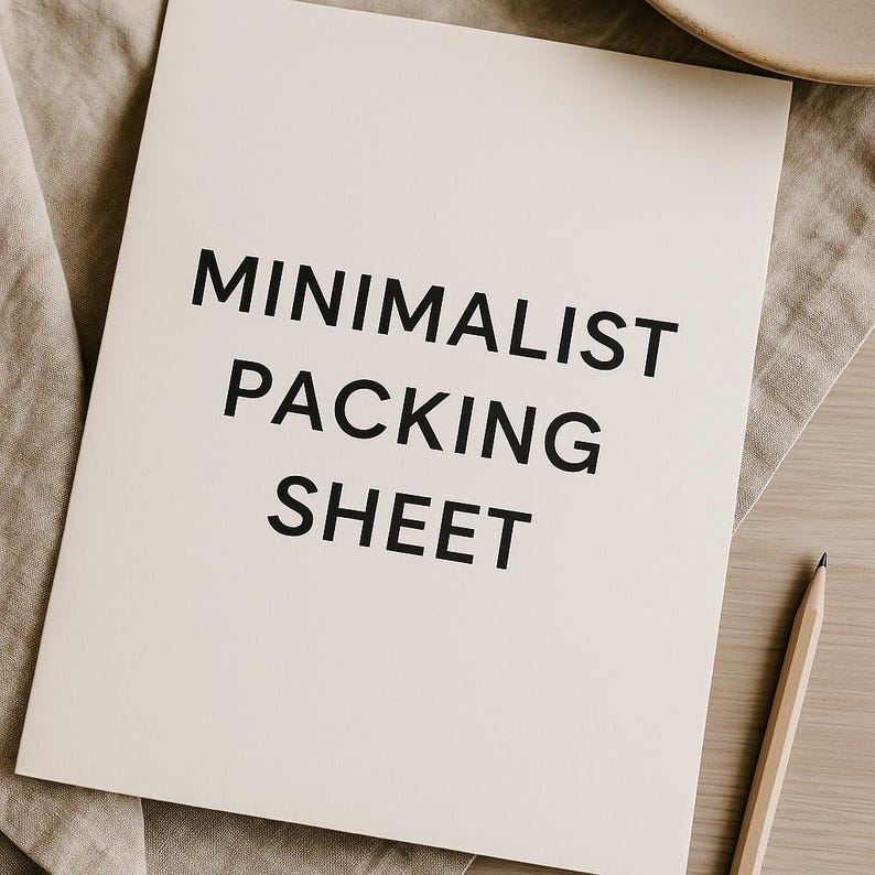 Minimalist Packing Checklist Printable | Travel Packing List | Vacation ...