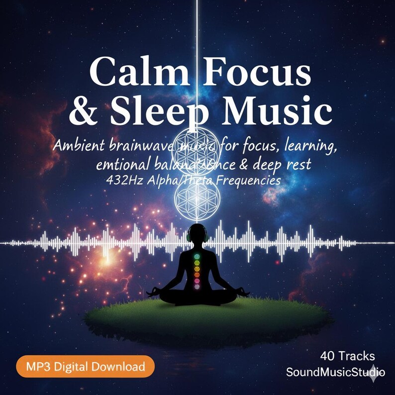 Solfeggio Meditation Music for Focus Sleep Calm 40 Track MP3 Digital ...