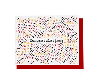 Congratulations Greeting Card, Celebrate and Honor, Abstract Painting