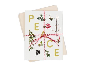 Peace, Holiday Greeting Card Set of 5,  Nature Lover, Hope