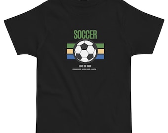 Camiseta de fútbol de rayas retro para niños pequeños