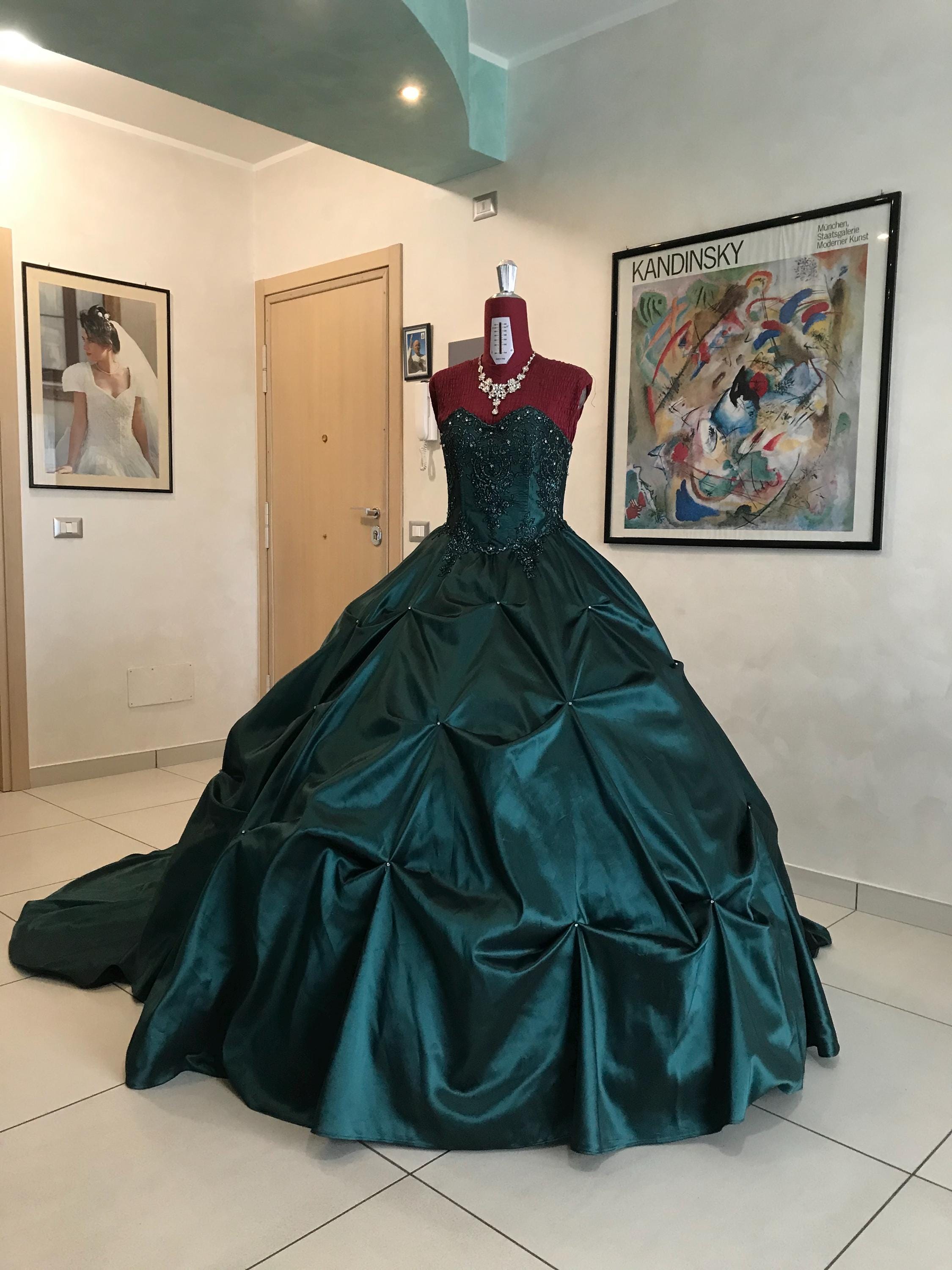 sachin and babi light blue dress Custom Couture Evening Gown / Quinceañera Dress