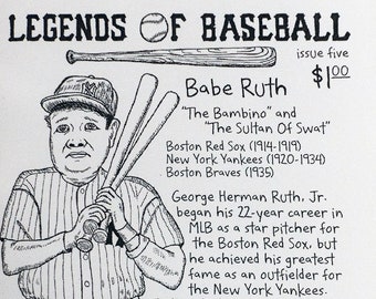 Legends of Baseball Issue 5 - portraits and facts of and about baseball players