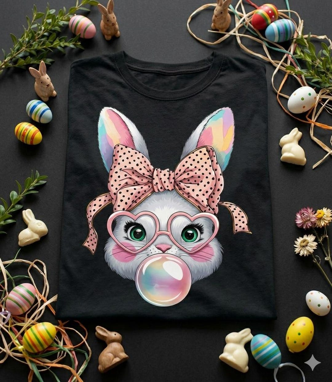 Bunny Rabbit Face Coquette Bow Easter PNG (digital Download) - Etsy