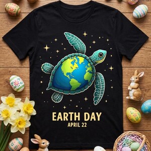Earth Day 2026 Restore Earth Sea Turtle Art Save the Planet (digital ...