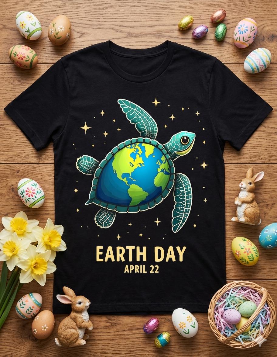 Earth Day 2026 Restore Earth Sea Turtle Art Save the Planet (digital ...