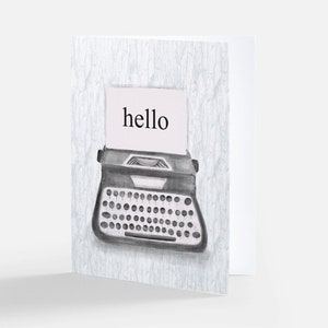 Paquet de cartes Bonjour | bonjour jeu de cartes pour machine à écrire vintage cartes pour notes enveloppes | blanc à l'intérieur | originale | je pense à vous | expédition immédiate