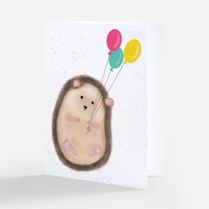 Pack de cartes d'anniversaire hérisson | jolies cartes d'anniversaire avec des animaux | de cartes de vœux joyeux anniversaire avec enveloppes | blanc à l'intérieur | oeuvre d'art originale
