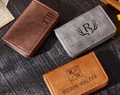 Personalized Business Card Case,Leather Business Card Holder,Monogrammed Business Card Holder,Gift for Him,Corporate Gifts,Father's Day