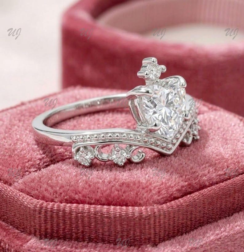 Pageant Rings 925 Sterling Silver Princess Queen Crown Ring for Girls, Women Beauty ...
