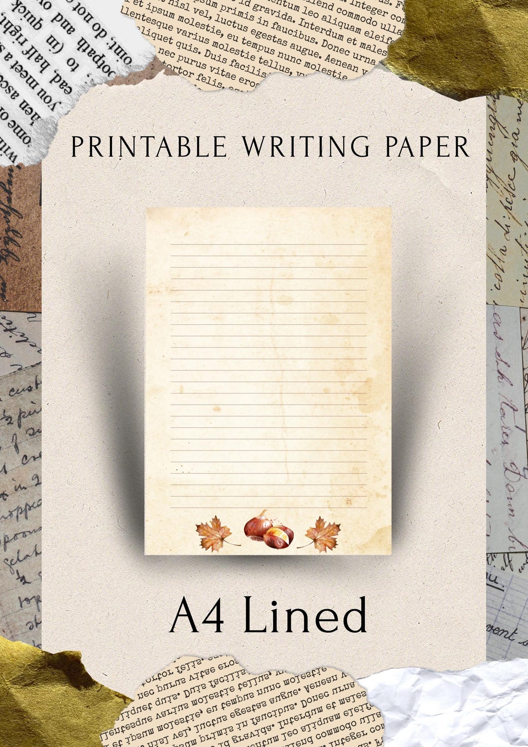 Chestnut Color Paper Printable Writing Paper