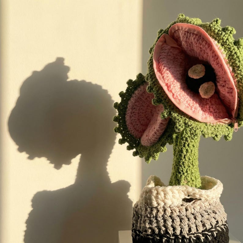 Giant Venus Flytrap Crochet Pattern, Jumbo Plant Amigurumi, Quirky Home Decor PDF image 8